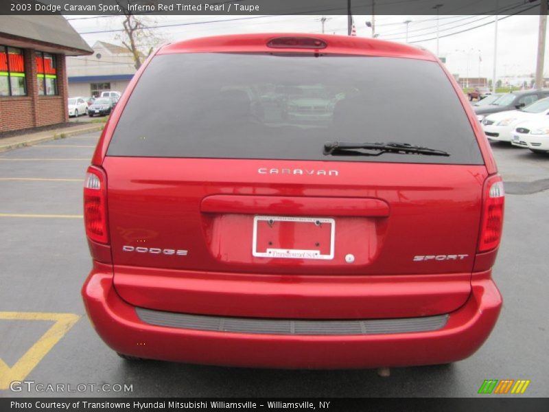 Inferno Red Tinted Pearl / Taupe 2003 Dodge Caravan Sport