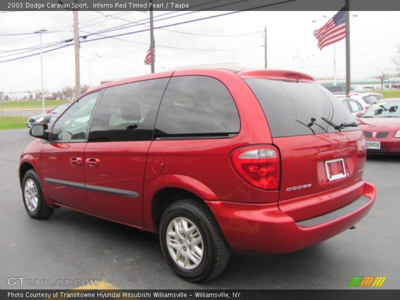 Inferno Red Tinted Pearl / Taupe 2003 Dodge Caravan Sport