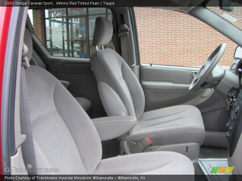 Inferno Red Tinted Pearl / Taupe 2003 Dodge Caravan Sport