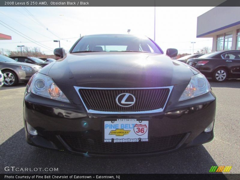 Obsidian Black / Black 2008 Lexus IS 250 AWD
