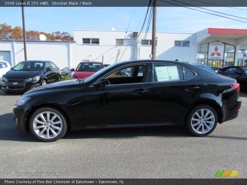 Obsidian Black / Black 2008 Lexus IS 250 AWD