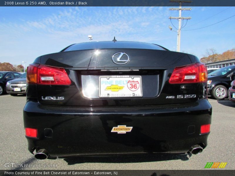 Obsidian Black / Black 2008 Lexus IS 250 AWD