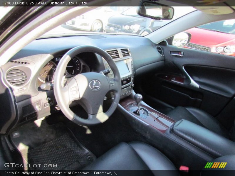 Obsidian Black / Black 2008 Lexus IS 250 AWD