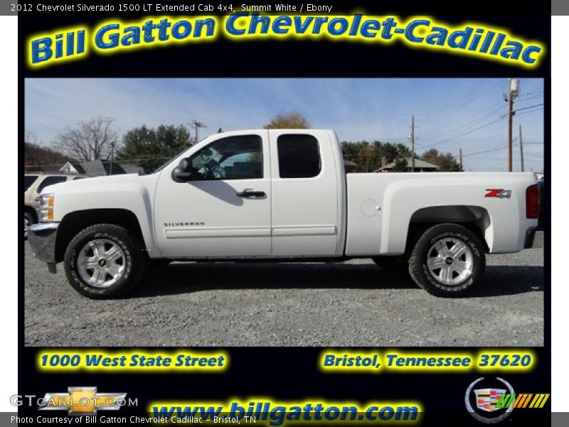 Summit White / Ebony 2012 Chevrolet Silverado 1500 LT Extended Cab 4x4