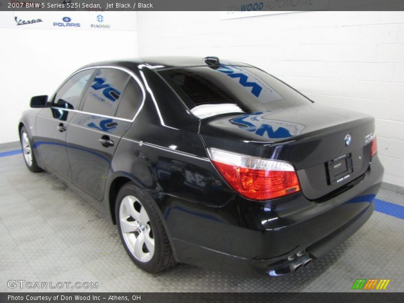 Jet Black / Black 2007 BMW 5 Series 525i Sedan