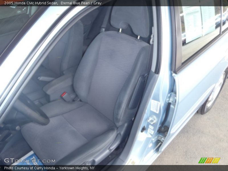 Eternal Blue Pearl / Gray 2005 Honda Civic Hybrid Sedan