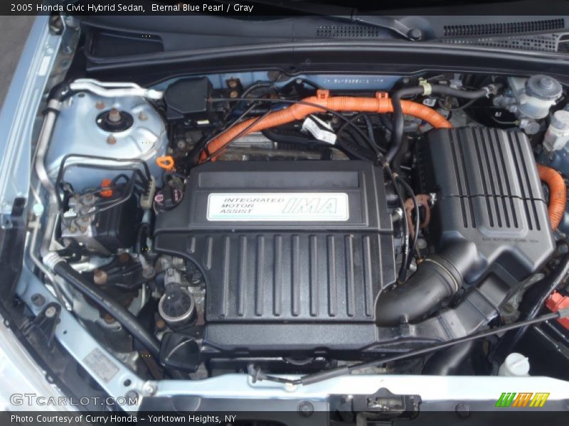 Eternal Blue Pearl / Gray 2005 Honda Civic Hybrid Sedan