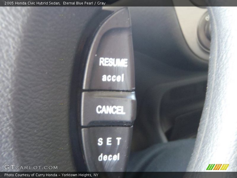 Eternal Blue Pearl / Gray 2005 Honda Civic Hybrid Sedan