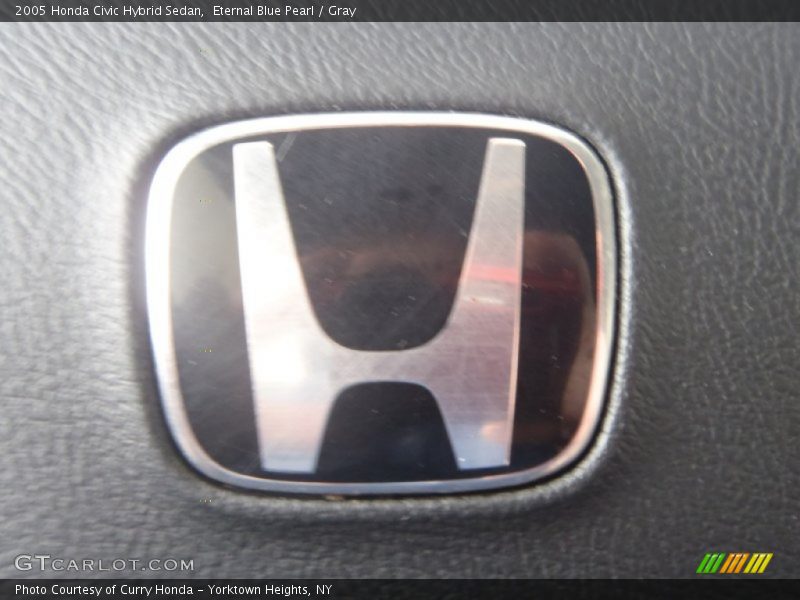 Eternal Blue Pearl / Gray 2005 Honda Civic Hybrid Sedan