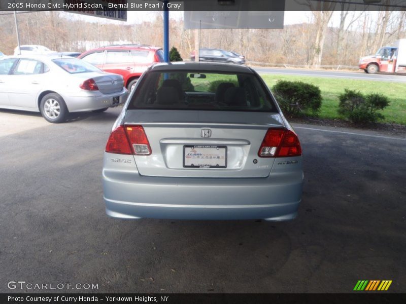 Eternal Blue Pearl / Gray 2005 Honda Civic Hybrid Sedan