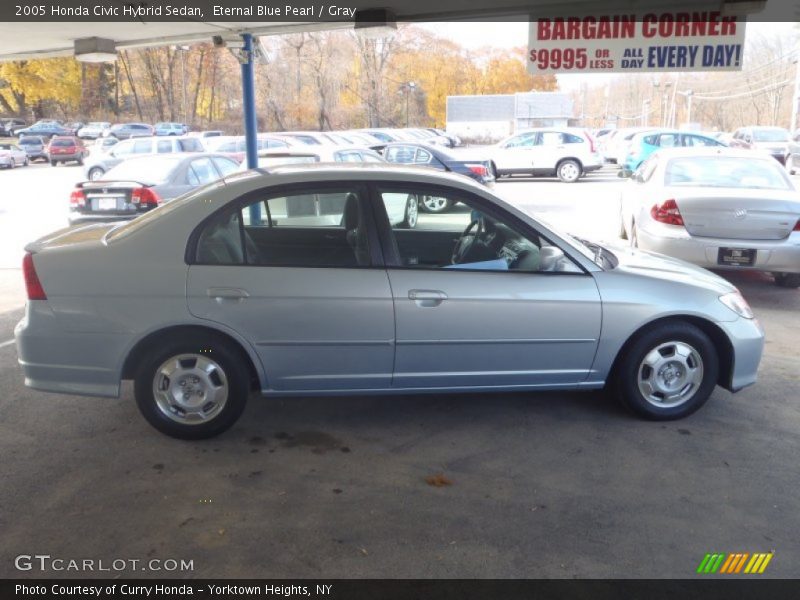 Eternal Blue Pearl / Gray 2005 Honda Civic Hybrid Sedan