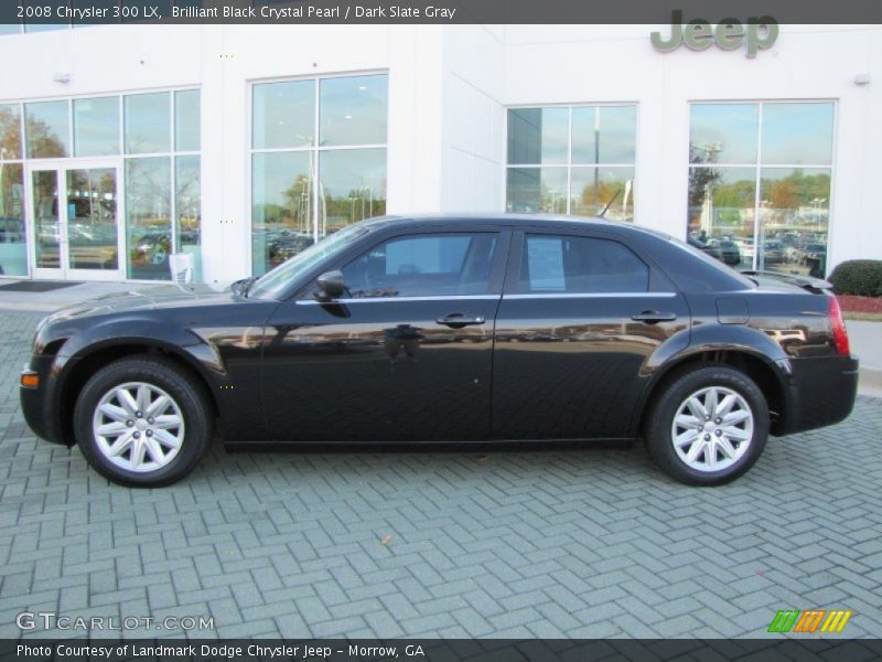 Brilliant Black Crystal Pearl / Dark Slate Gray 2008 Chrysler 300 LX