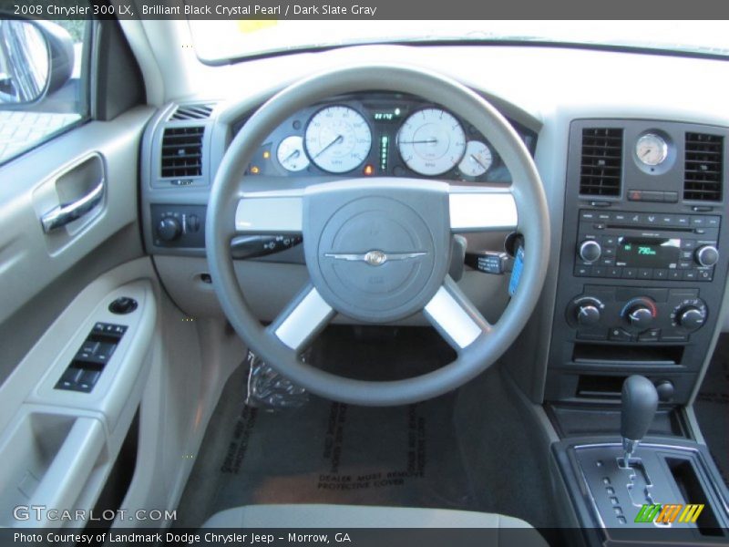 Brilliant Black Crystal Pearl / Dark Slate Gray 2008 Chrysler 300 LX