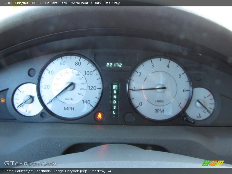Brilliant Black Crystal Pearl / Dark Slate Gray 2008 Chrysler 300 LX