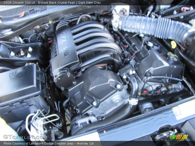 Brilliant Black Crystal Pearl / Dark Slate Gray 2008 Chrysler 300 LX