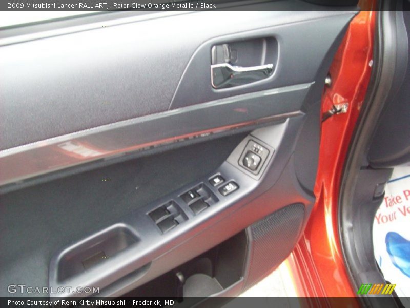 Rotor Glow Orange Metallic / Black 2009 Mitsubishi Lancer RALLIART