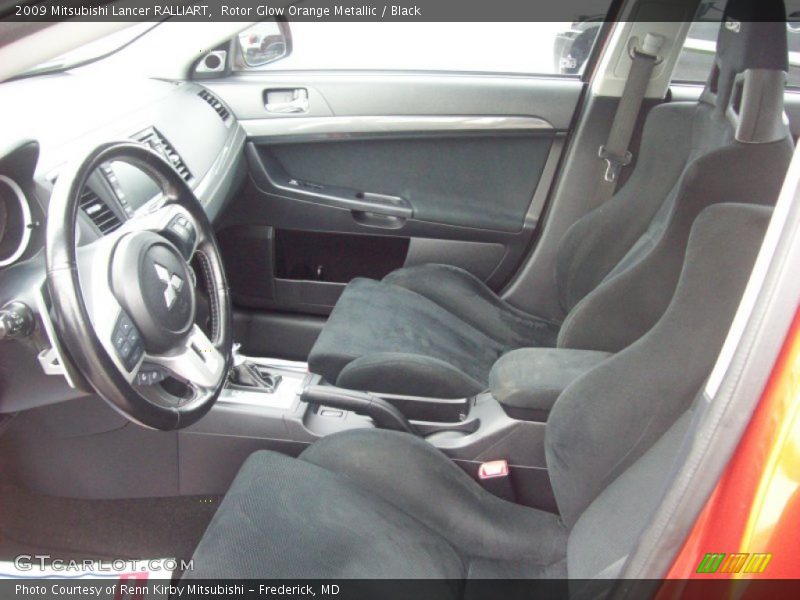Rotor Glow Orange Metallic / Black 2009 Mitsubishi Lancer RALLIART