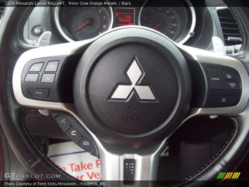 Rotor Glow Orange Metallic / Black 2009 Mitsubishi Lancer RALLIART