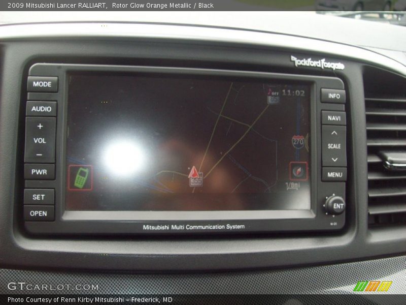 Rotor Glow Orange Metallic / Black 2009 Mitsubishi Lancer RALLIART