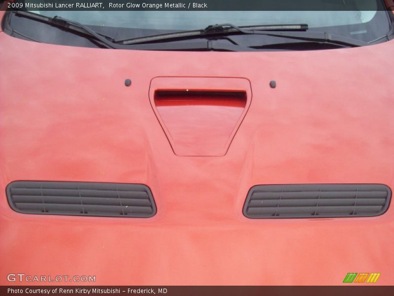 Rotor Glow Orange Metallic / Black 2009 Mitsubishi Lancer RALLIART