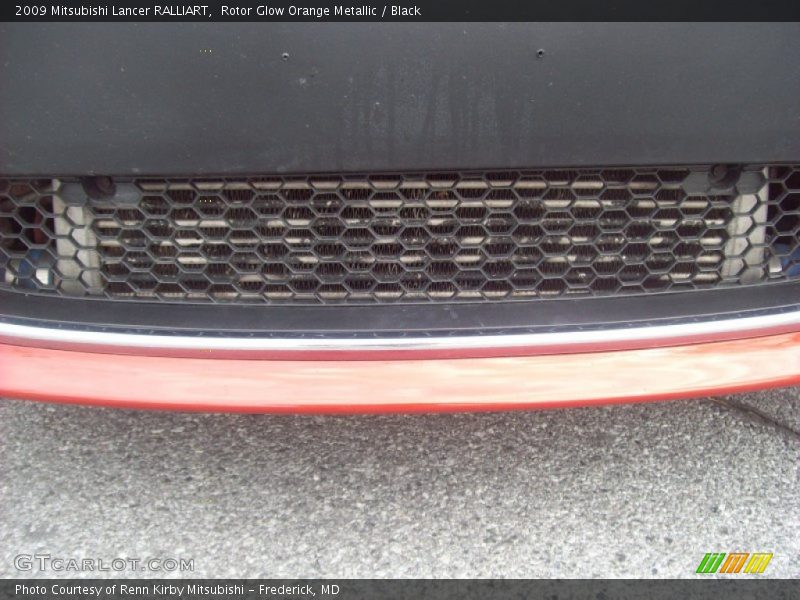 Rotor Glow Orange Metallic / Black 2009 Mitsubishi Lancer RALLIART