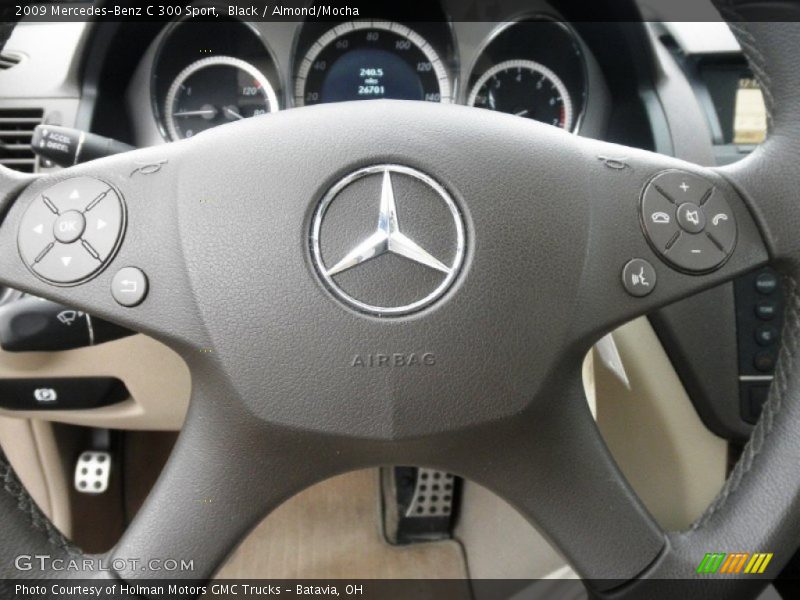 Black / Almond/Mocha 2009 Mercedes-Benz C 300 Sport