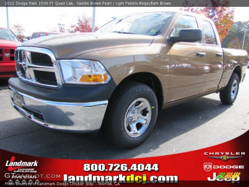 Saddle Brown Pearl / Light Pebble Beige/Bark Brown 2012 Dodge Ram 1500 ST Quad Cab