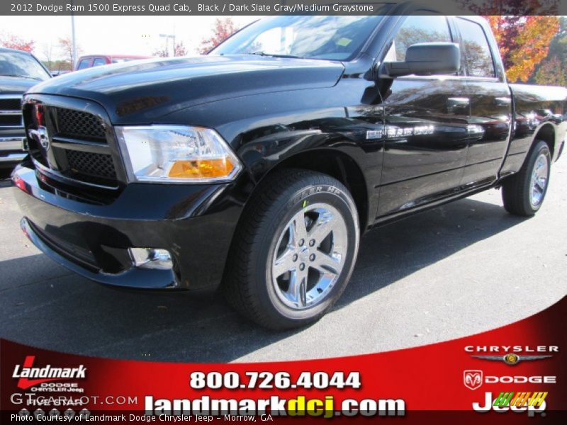 Black / Dark Slate Gray/Medium Graystone 2012 Dodge Ram 1500 Express Quad Cab