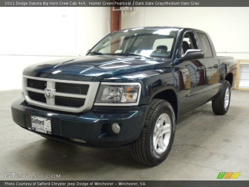 Hunter Green Pearlcoat / Dark Slate Gray/Medium Slate Gray 2011 Dodge Dakota Big Horn Crew Cab 4x4