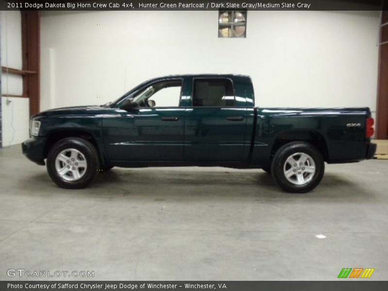 Hunter Green Pearlcoat / Dark Slate Gray/Medium Slate Gray 2011 Dodge Dakota Big Horn Crew Cab 4x4