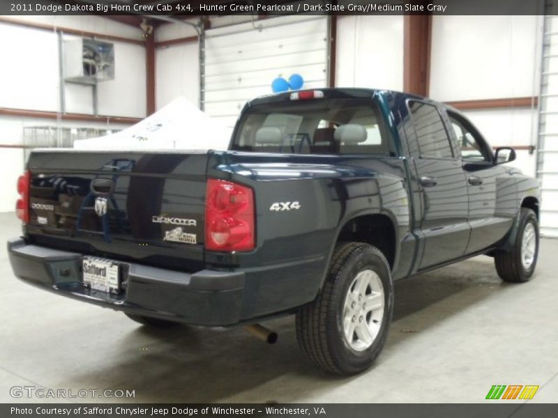 Hunter Green Pearlcoat / Dark Slate Gray/Medium Slate Gray 2011 Dodge Dakota Big Horn Crew Cab 4x4