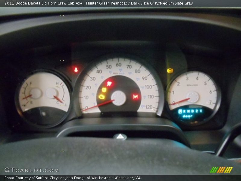 Hunter Green Pearlcoat / Dark Slate Gray/Medium Slate Gray 2011 Dodge Dakota Big Horn Crew Cab 4x4