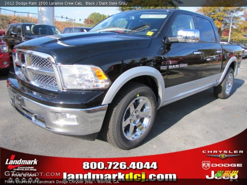 Black / Dark Slate Gray 2012 Dodge Ram 1500 Laramie Crew Cab