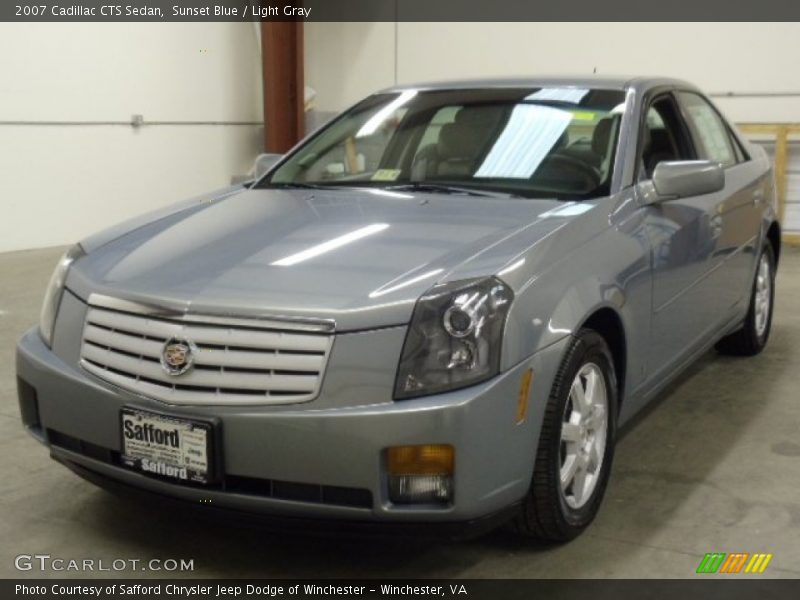 Sunset Blue / Light Gray 2007 Cadillac CTS Sedan
