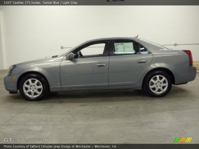 Sunset Blue / Light Gray 2007 Cadillac CTS Sedan