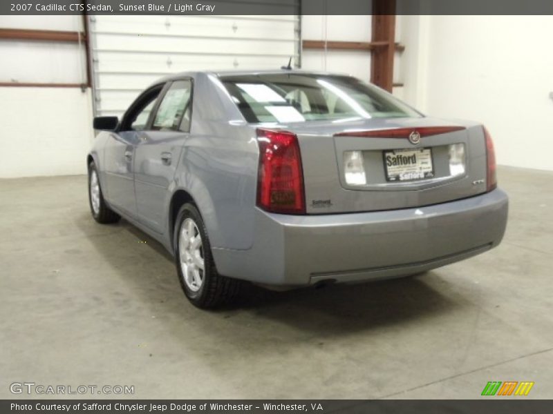 Sunset Blue / Light Gray 2007 Cadillac CTS Sedan