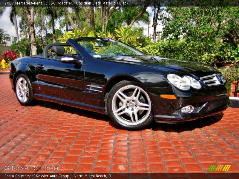 Obsidian Black Metallic / Black 2007 Mercedes-Benz SL 550 Roadster