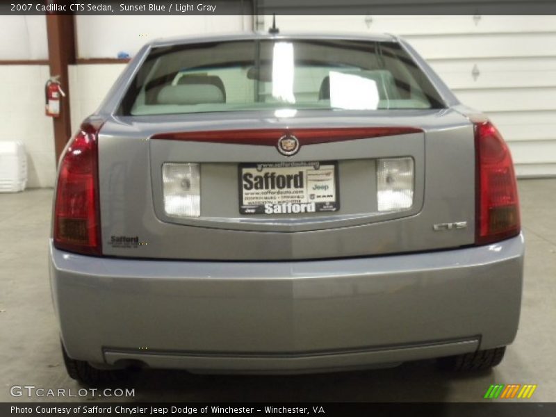 Sunset Blue / Light Gray 2007 Cadillac CTS Sedan