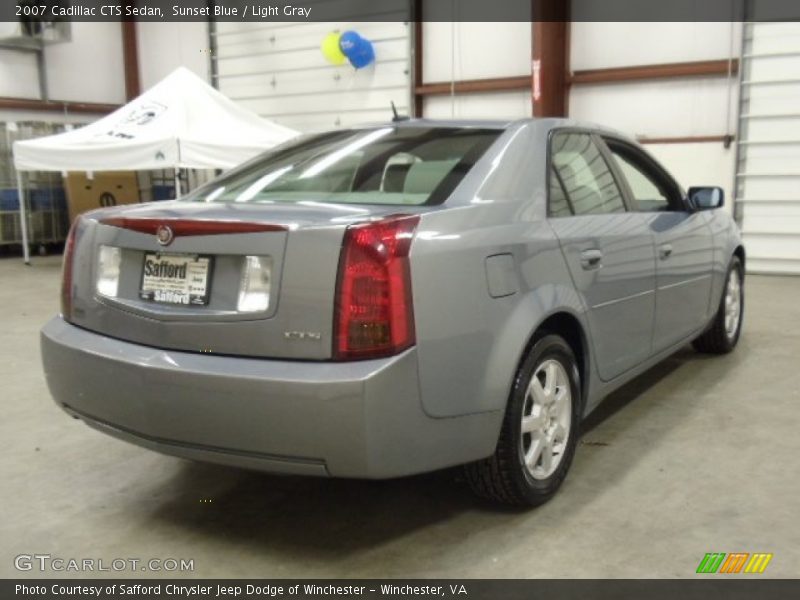 Sunset Blue / Light Gray 2007 Cadillac CTS Sedan