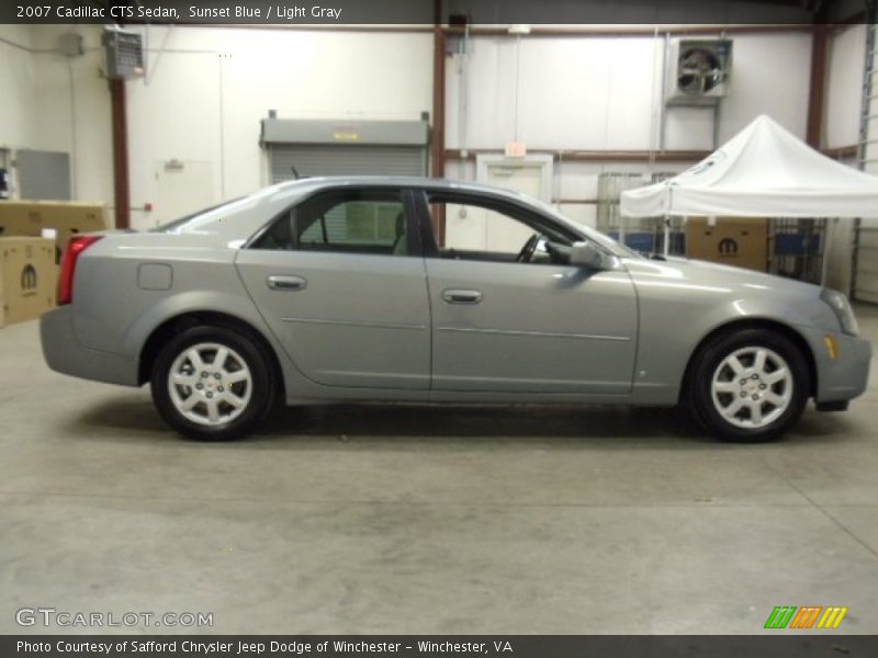 Sunset Blue / Light Gray 2007 Cadillac CTS Sedan