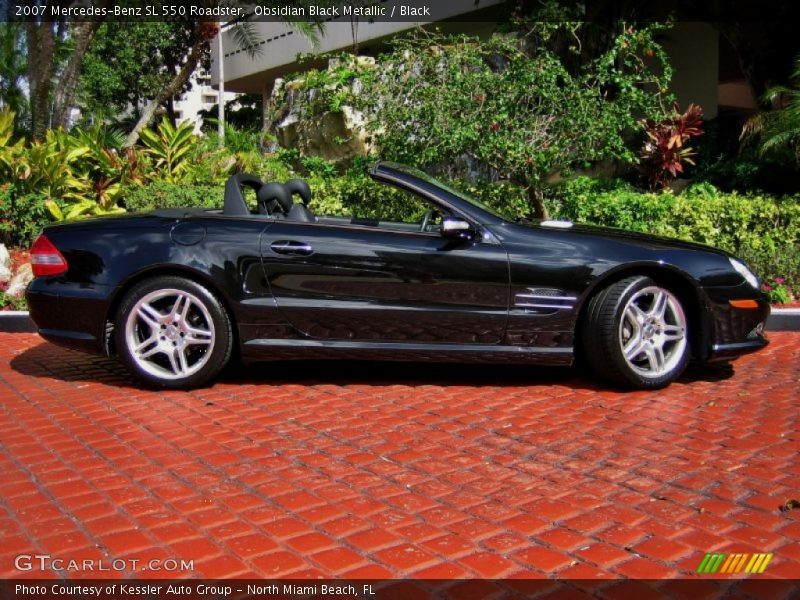 Obsidian Black Metallic / Black 2007 Mercedes-Benz SL 550 Roadster
