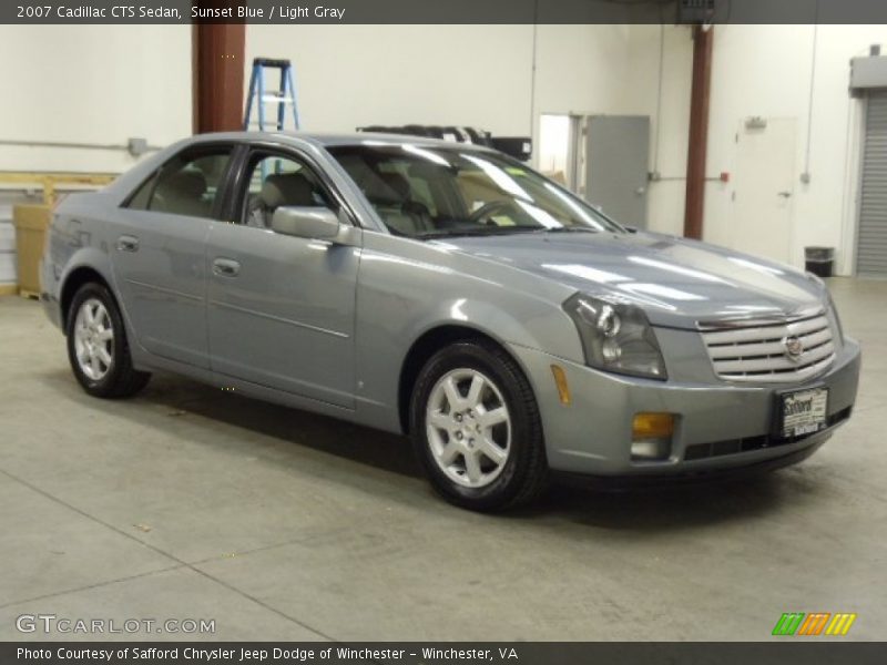 Sunset Blue / Light Gray 2007 Cadillac CTS Sedan
