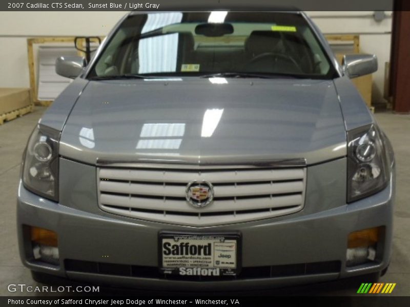Sunset Blue / Light Gray 2007 Cadillac CTS Sedan