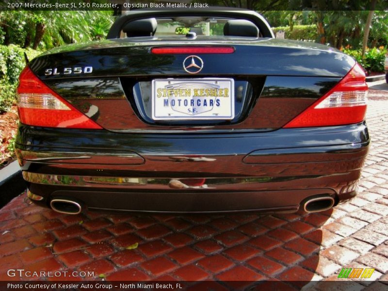 Obsidian Black Metallic / Black 2007 Mercedes-Benz SL 550 Roadster