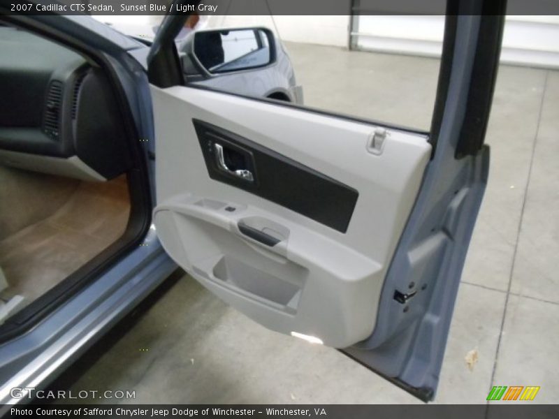 Sunset Blue / Light Gray 2007 Cadillac CTS Sedan
