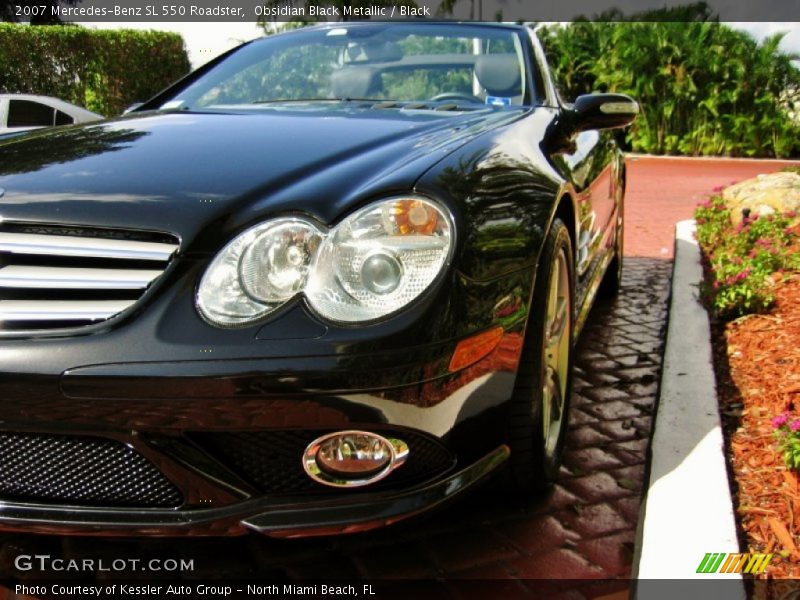 Obsidian Black Metallic / Black 2007 Mercedes-Benz SL 550 Roadster
