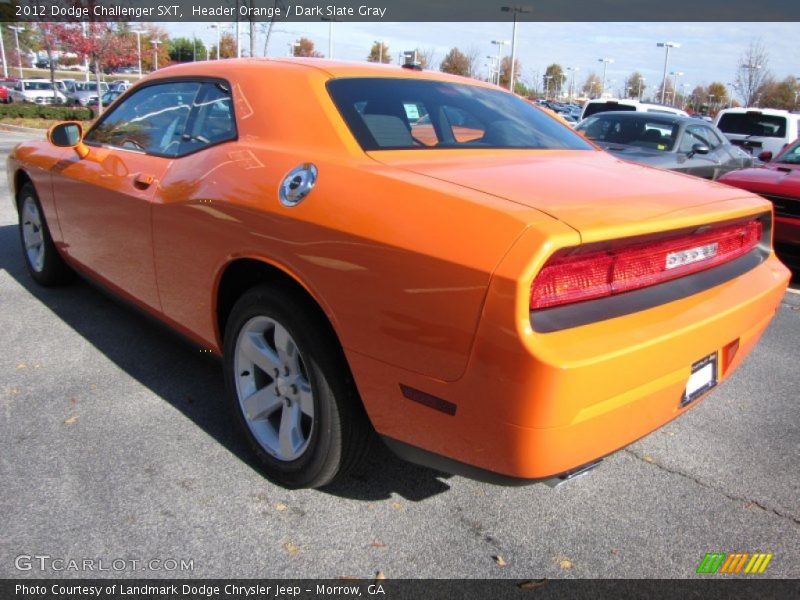 Header Orange / Dark Slate Gray 2012 Dodge Challenger SXT