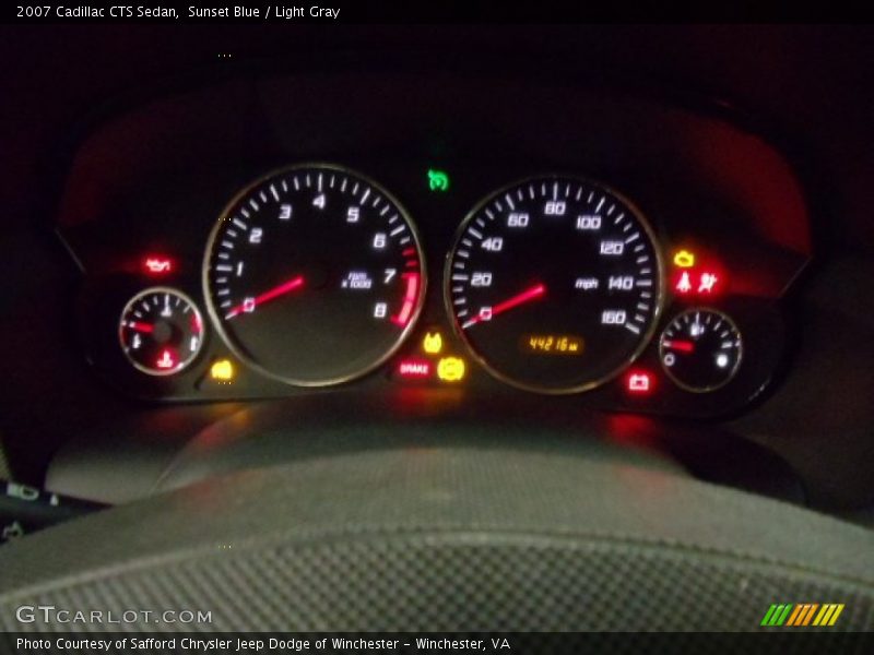 Sunset Blue / Light Gray 2007 Cadillac CTS Sedan