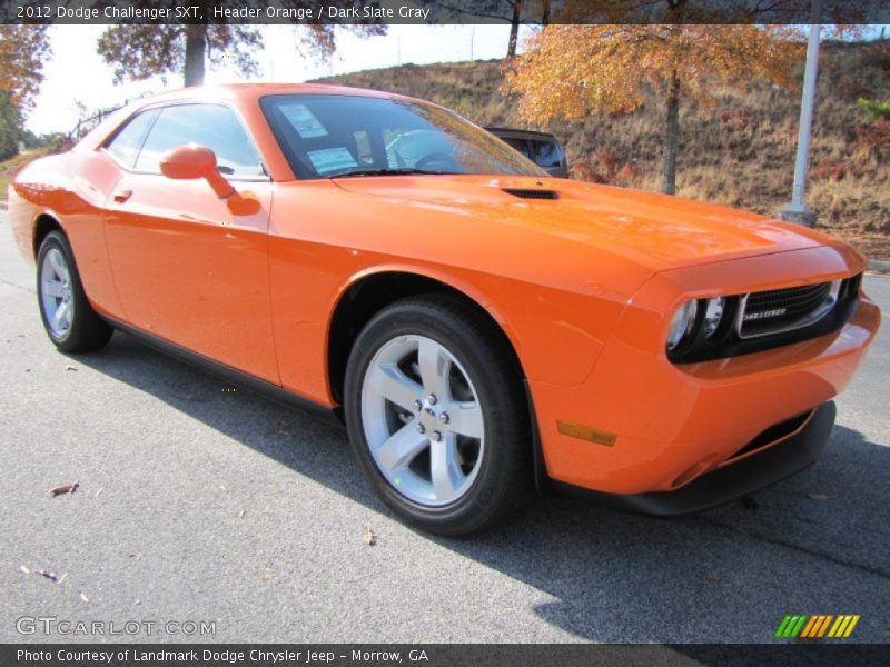 Header Orange / Dark Slate Gray 2012 Dodge Challenger SXT