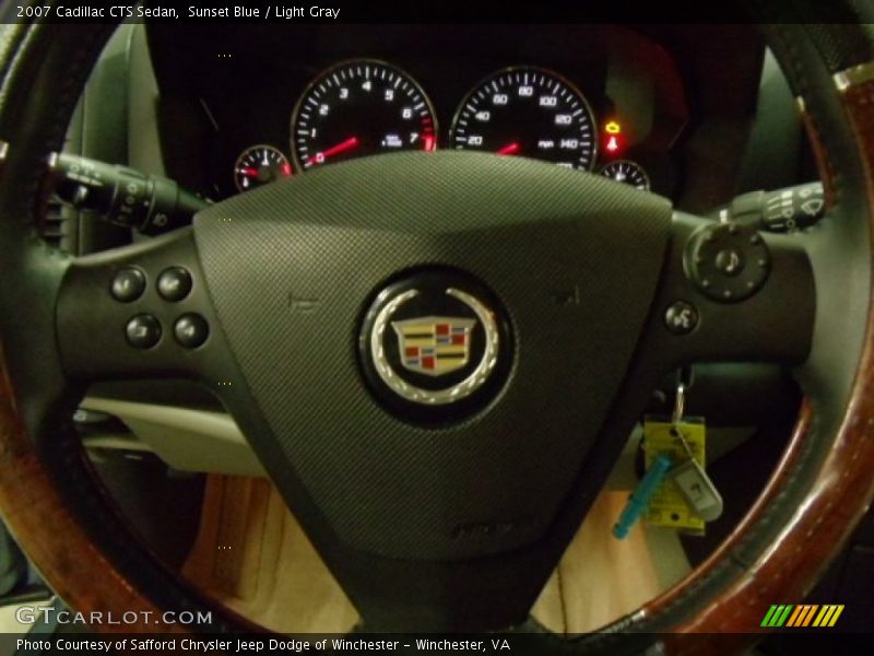 Sunset Blue / Light Gray 2007 Cadillac CTS Sedan